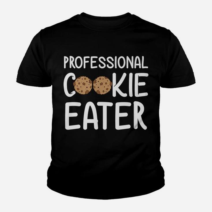 Professional Cookie Eater Funny Holiday Gift Baker Christmas Youth T-shirt