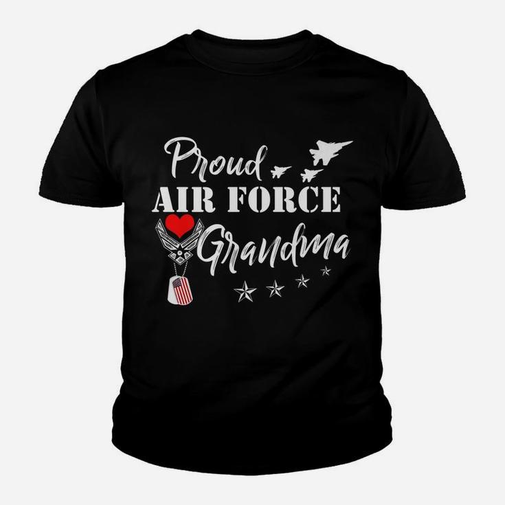 Proud Air Force Grandma Shirt Heart Military Women Men Youth T-shirt