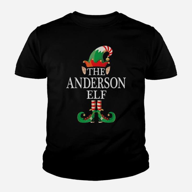 Proud Anderson Surname Xmas Family The Anderson Elf Youth T-shirt