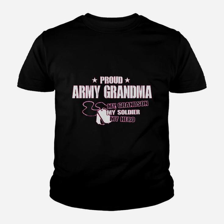 Proud Army Grandma My Grandson Soldier Hero Youth T-shirt