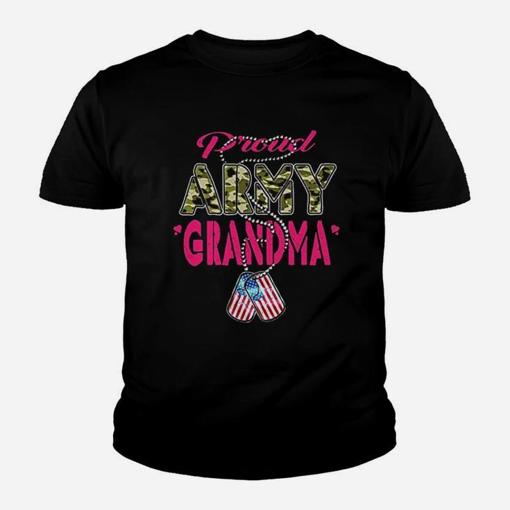 Proud Army Grandma Us Flag Youth T-shirt