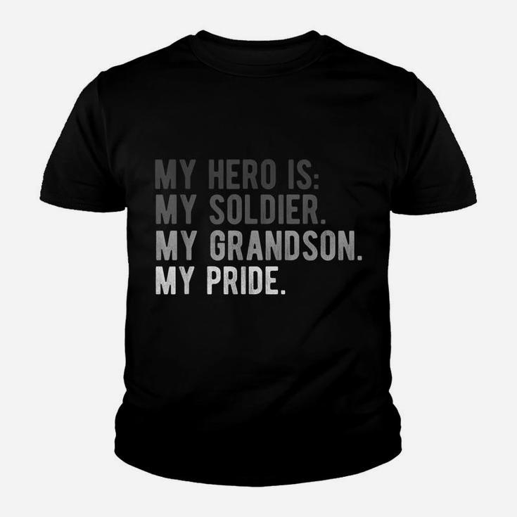 Proud Army Grandpa Grandma Shirt Grandson Soldier Hero Tee Youth T-shirt
