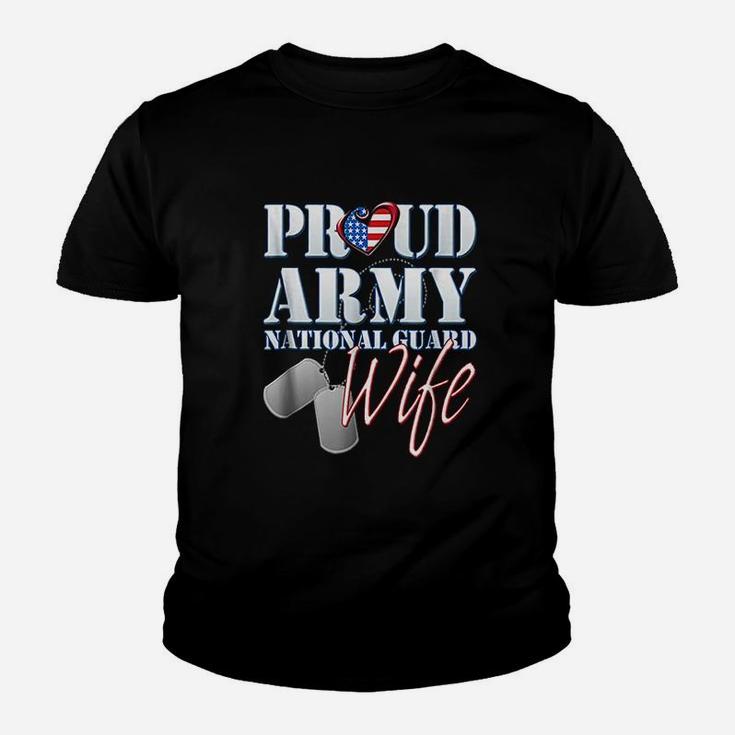 Proud Army National Guard Wife Youth T-shirt