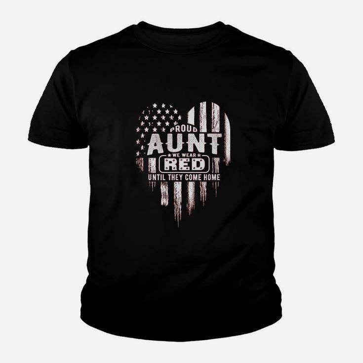 Proud Aunt Red Friday Military Family Youth T-shirt