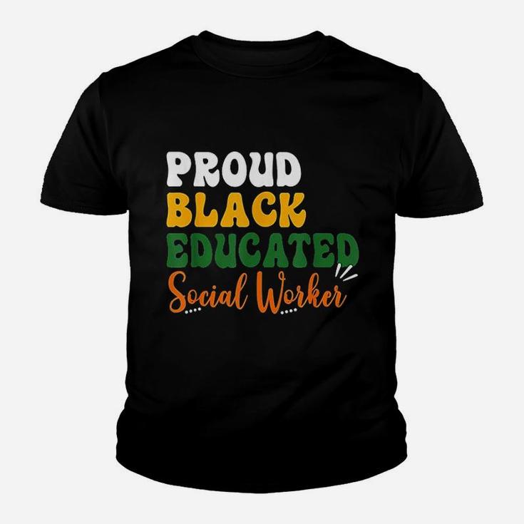 Proud Black Educated Social Worker Youth T-shirt