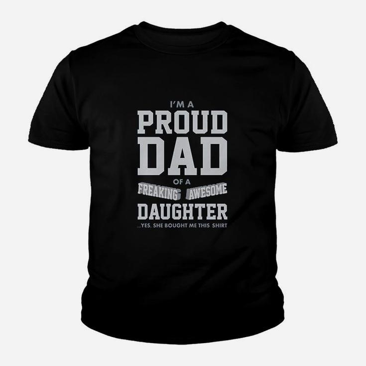 Proud Dad Of A Freaking Awesome Daughter Funny Gift For Dads Youth T-shirt