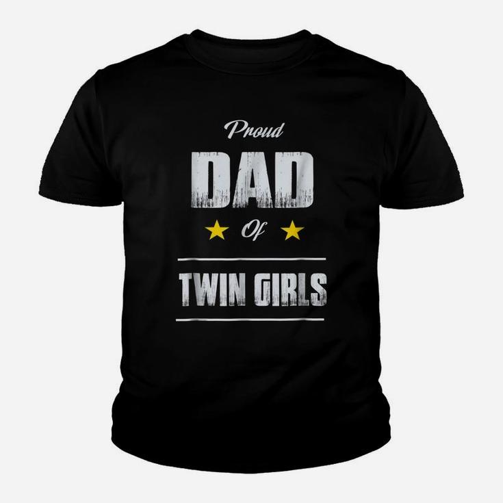 Proud Dad Of Twin Girls T Shirt Father's Day Gift Youth T-shirt