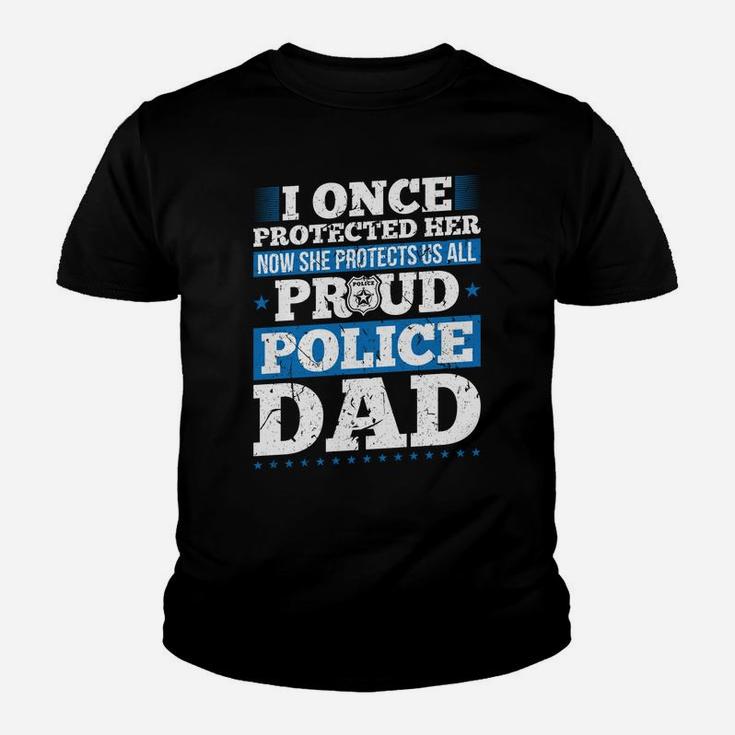 Proud Dad Police Officer Daughter Support Thin Blue Line Sweatshirt Youth T-shirt