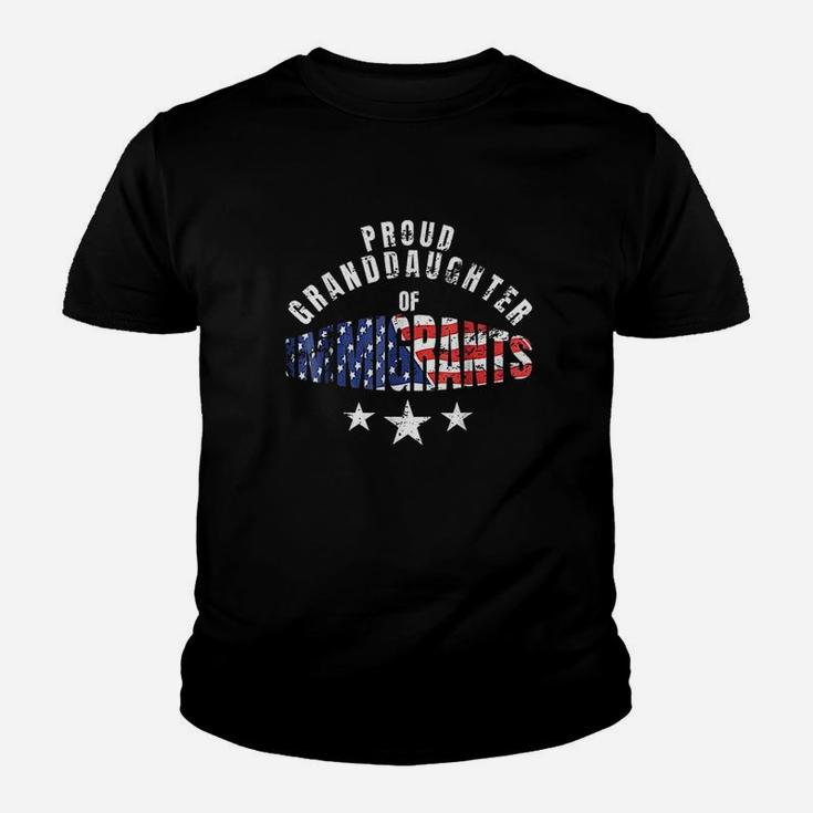 Proud Granddaughter Of Imigrants Us America Freedom Youth T-shirt