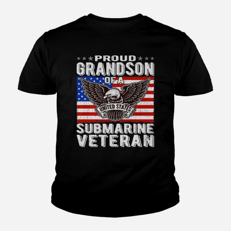 Proud Grandson Of Submarine Veteran Patriotic Military Gifts Youth T-shirt