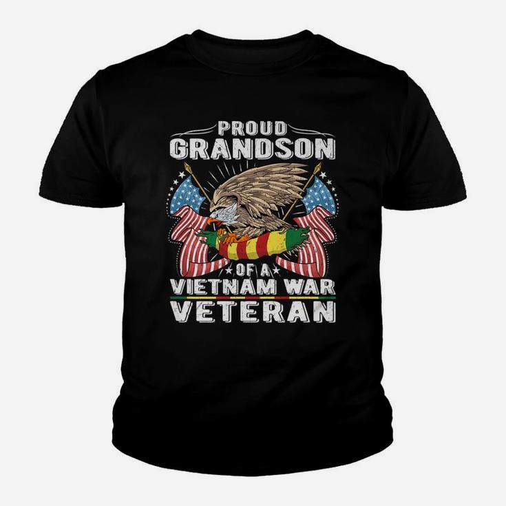 Proud Grandson Of Vietnam Veteran Military Vets Family Gift Youth T-shirt