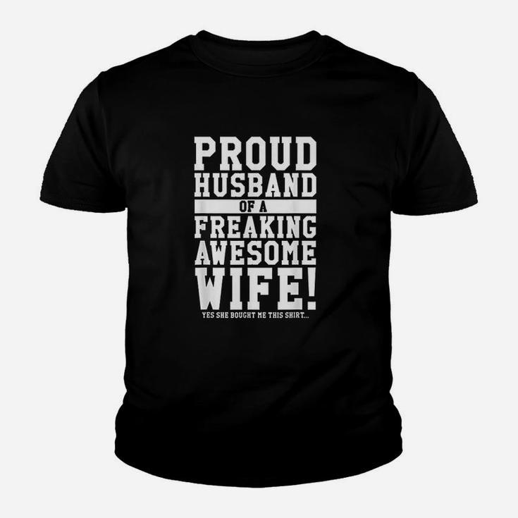 Proud Husband Of A Freaking Awesome Wife Youth T-shirt