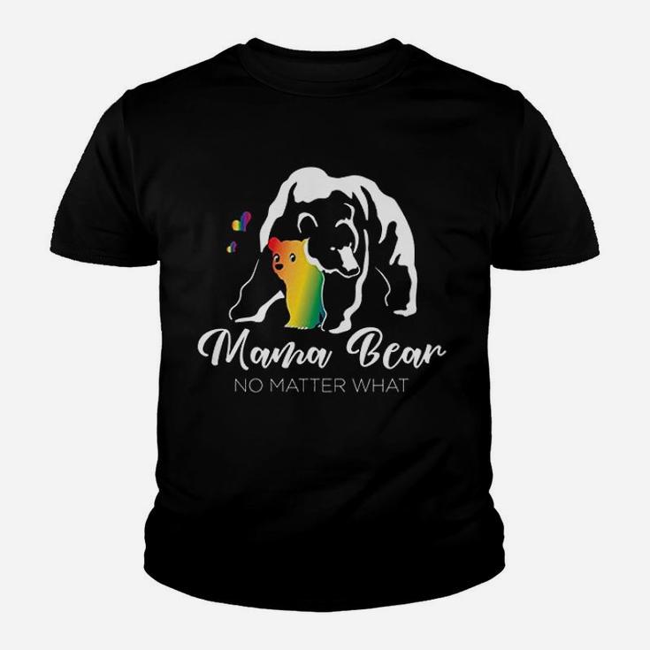 Proud Mom No Matter What Lgbtq Lgbt Mom Pride Mama Bear Pullover Youth T-shirt