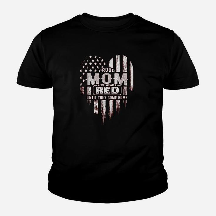 Proud Mom We Wear Red Friday Military Youth T-shirt