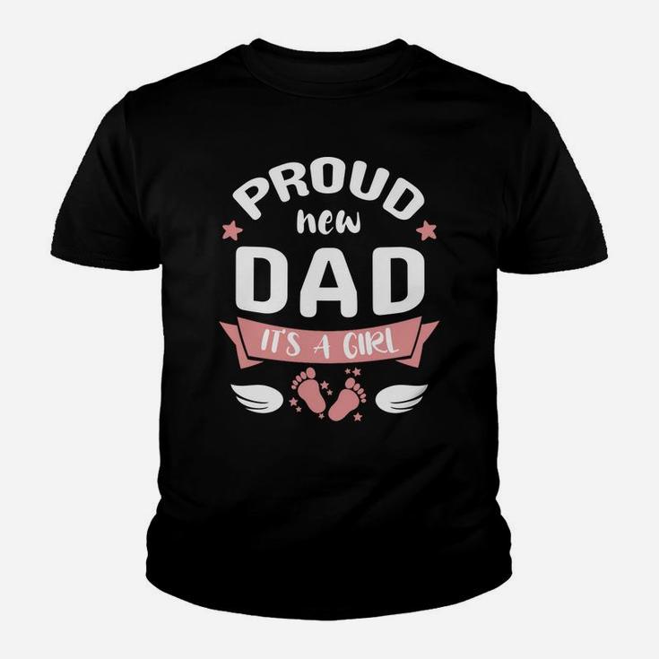 Proud New Dad It's A Girl Promoted To Daddy Father's Day Tee Youth T-shirt