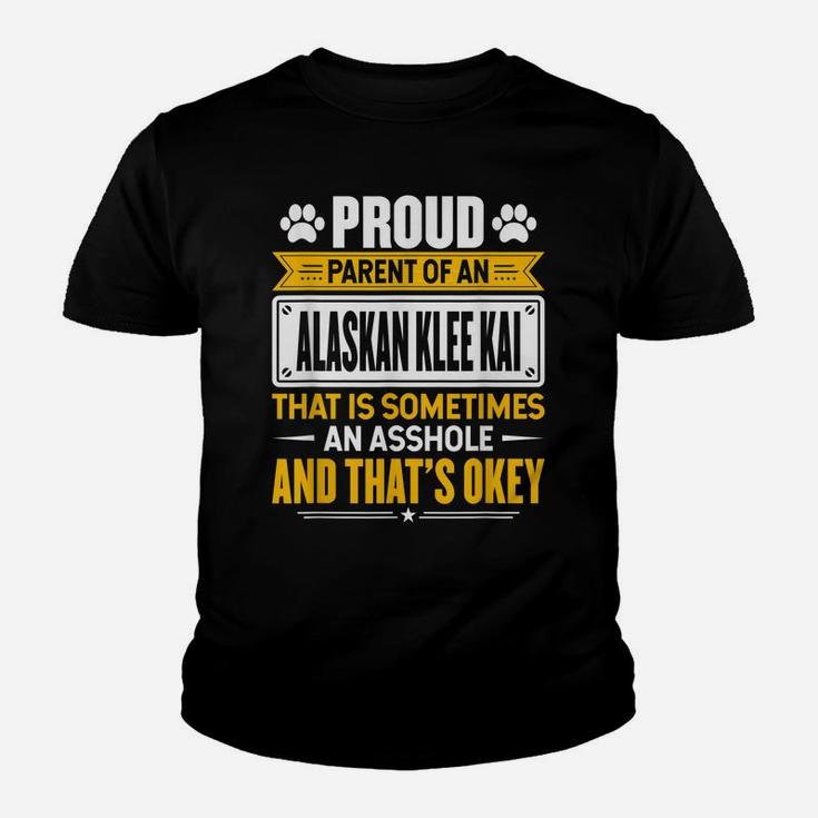 Proud Parent Of An Alaskan Klee Kai Funny Dog Mom & Dad Youth T-shirt