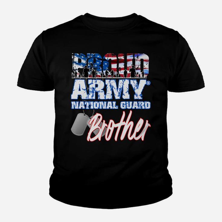 Proud Patriotic Army National Guard Brother Usa Flag Men Youth T-shirt