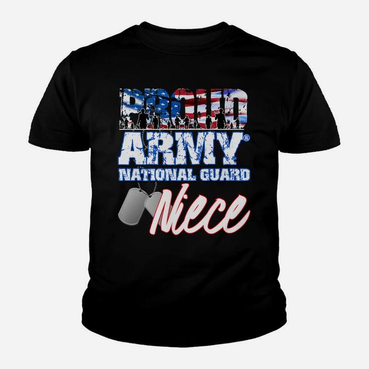 Proud Patriotic Army National Guard Niece Usa Flag Women Youth T-shirt