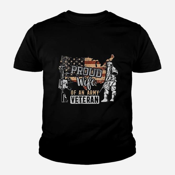 Proud Wife Of An Army Veteran Youth T-shirt