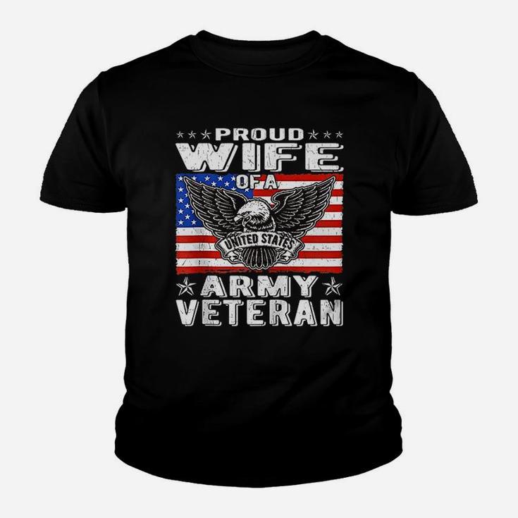 Proud Wife Of Us Army Veteran Youth T-shirt