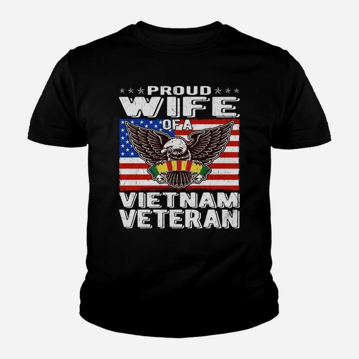 Proud Wife Of Vietnam Veteran Patriotic Military Spouse Gift Youth T-shirt