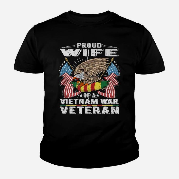 Proud Wife Of Vietnam War Veteran Military Vet's Spouse Gift Youth T-shirt