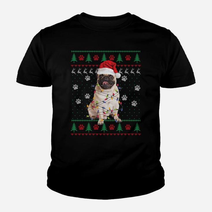 Pug Dog Ugly Christmas Sweater Pajama Pug Lover Gift Sweatshirt Youth T-shirt