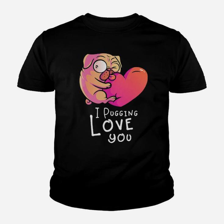 Pug Valentines Day Gift For Dog Lovers And Couples Youth T-shirt