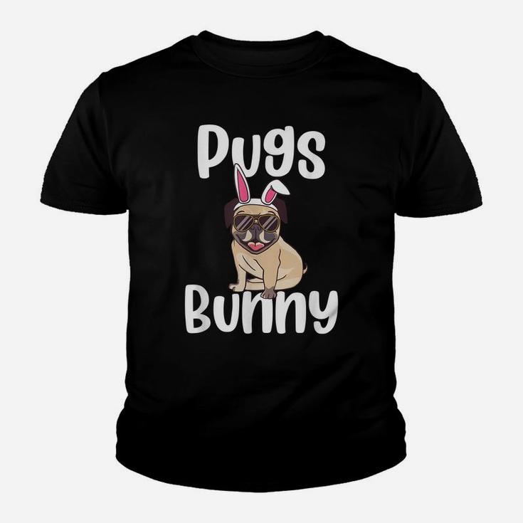 Pugs Bunny Funny Animal Dog Pun Pet Lover Easter Youth T-shirt
