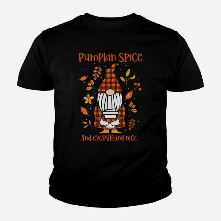Pumpkin Spice And Everything Nice Fall Gnome Youth T-shirt