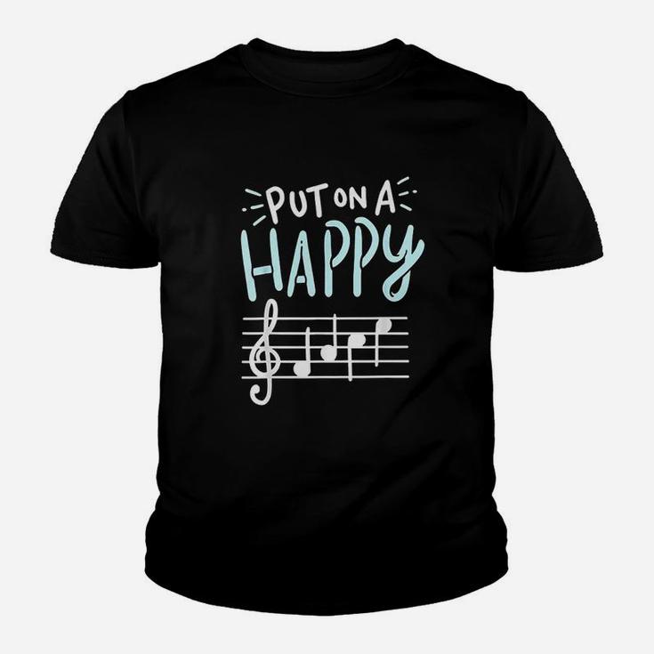 Put On A Happy Face Music  Funny Music Teacher Youth T-shirt