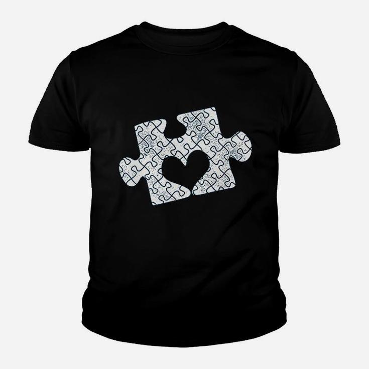 Puzzle Piece Heart Awareness Youth T-shirt
