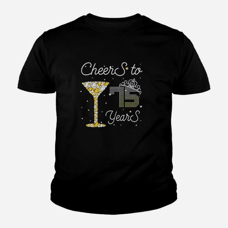 Queen Cheers To 75 Years Old Happy 75Th Birthday Woman Mom Youth T-shirt