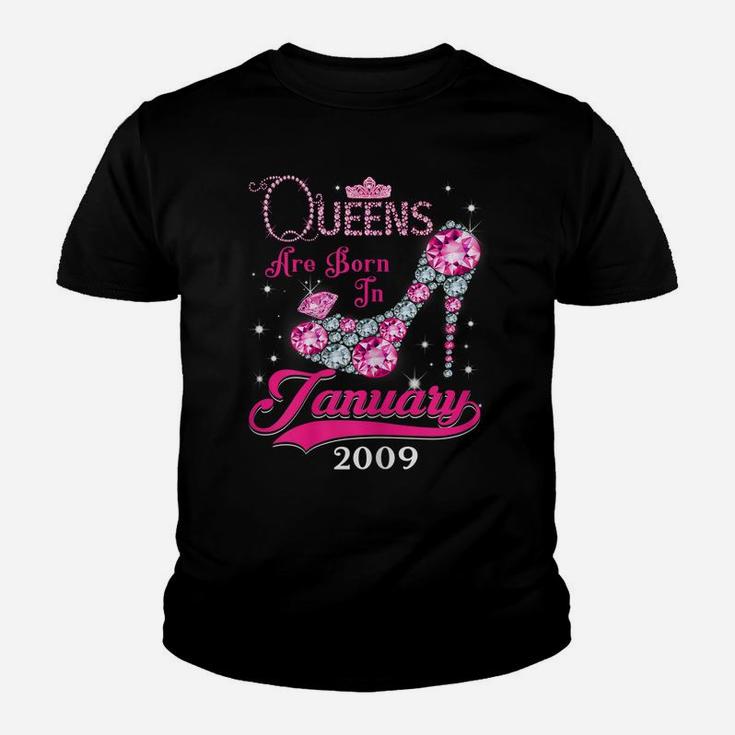Queens 12Th Birthday Gift Queens Are Born In January 2009 Youth T-shirt