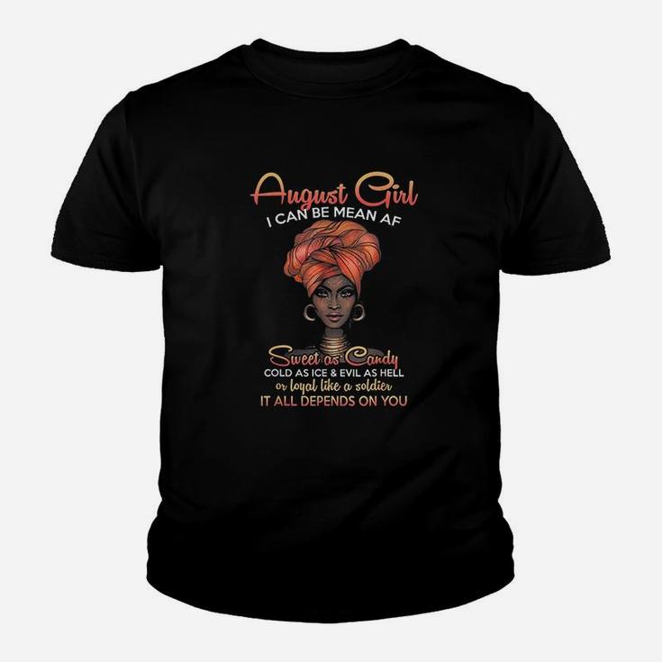 Queens Are Born In August Birthday For Black Women Youth T-shirt