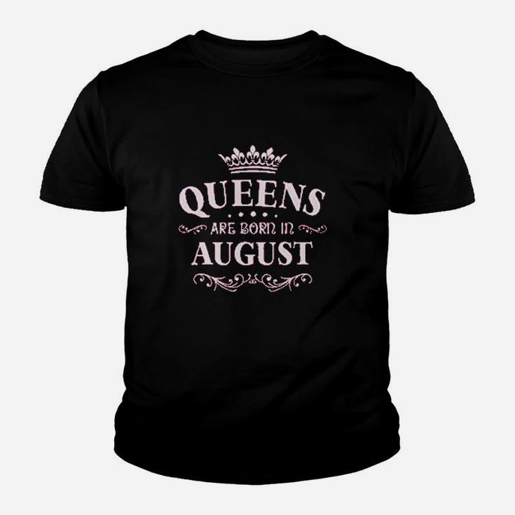Queens Are Born In August Women Football Jersey Youth T-shirt