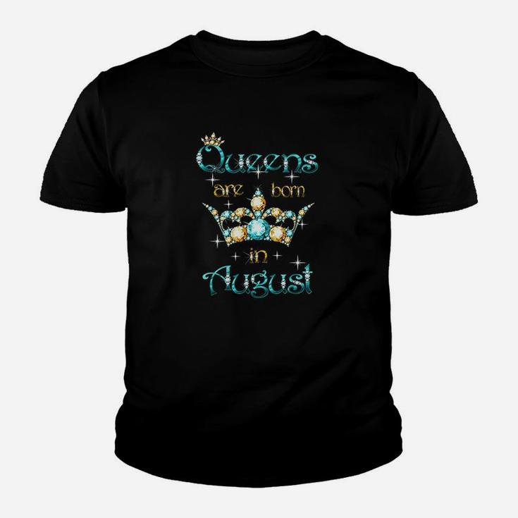 Queens Are Born In August Youth T-shirt