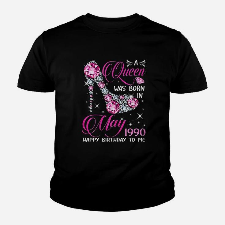 Queens Are Born In May 1990 Queens 31St Birthday Youth T-shirt