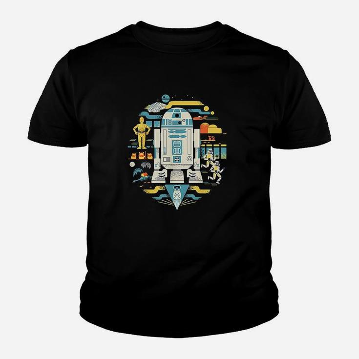 R2d2 Circle Collage Youth T-shirt