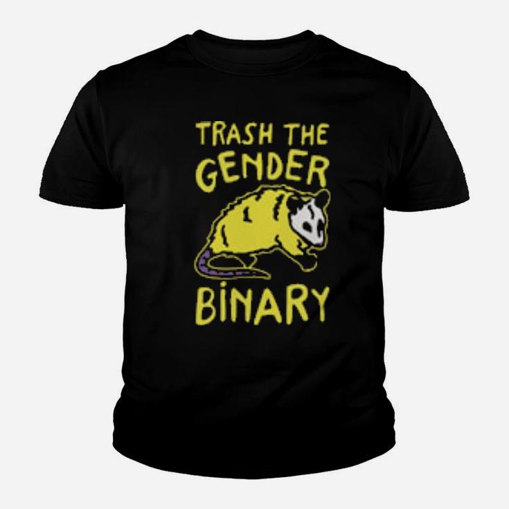 Raccoon Trash The Gender Binary Youth T-shirt