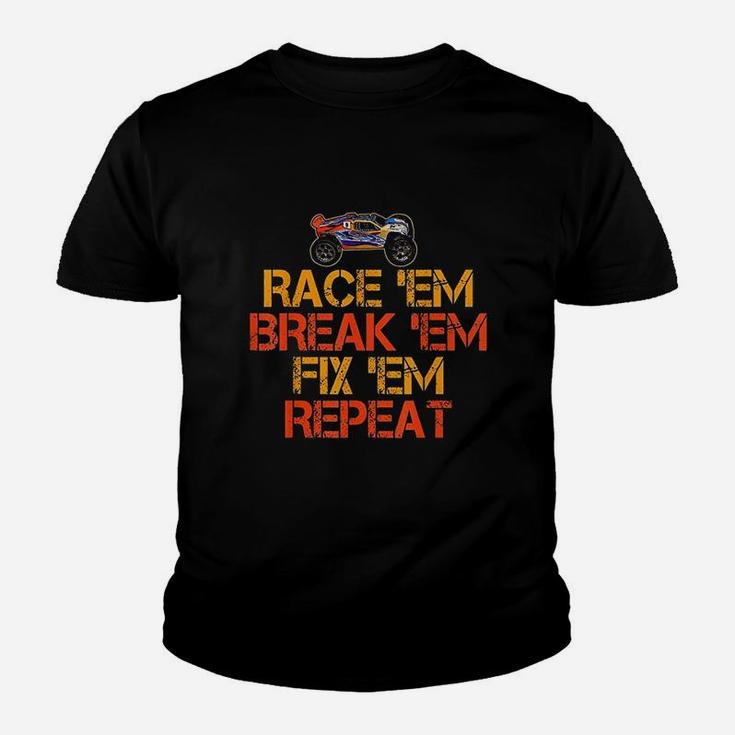 Race Em Break Em Fix Em Repeat Youth T-shirt