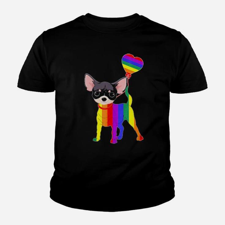 Rainbow Chihuahua Unicorn Pride Lgbt Gay Lesbian Youth T-shirt