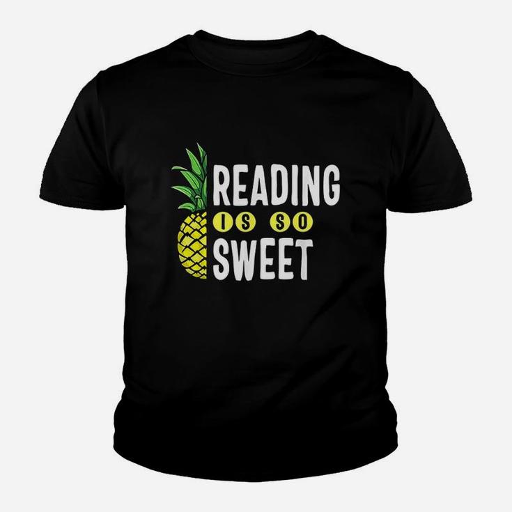 Reading Is Sweet Book Lover Pineapple Youth T-shirt
