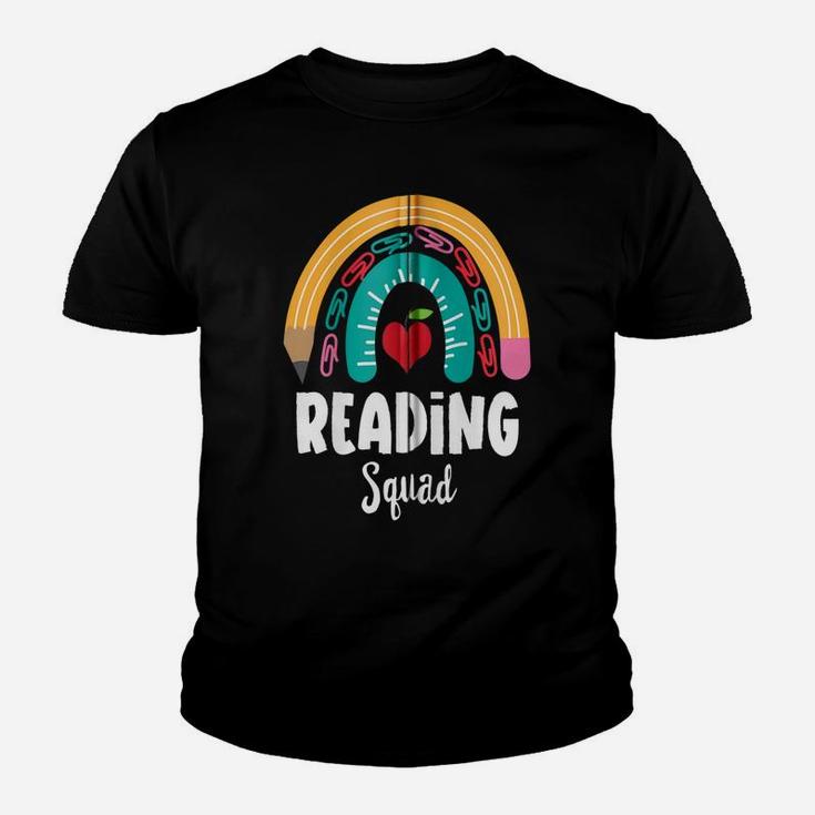 Reading Squad, Funny Boho Rainbow For Teachers Zip Hoodie Youth T-shirt