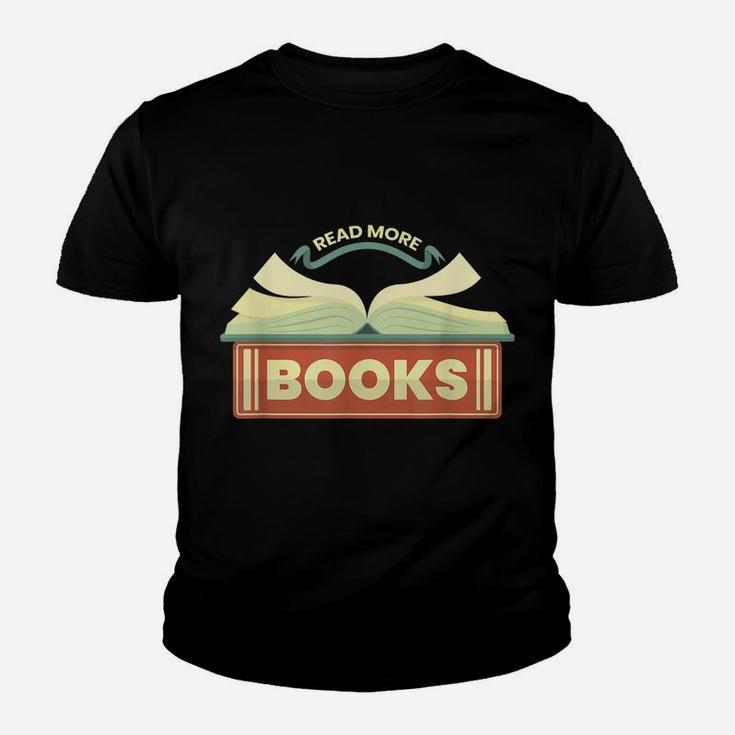 Reading Teacher Read More Books Funny Bookworm Design Youth T-shirt