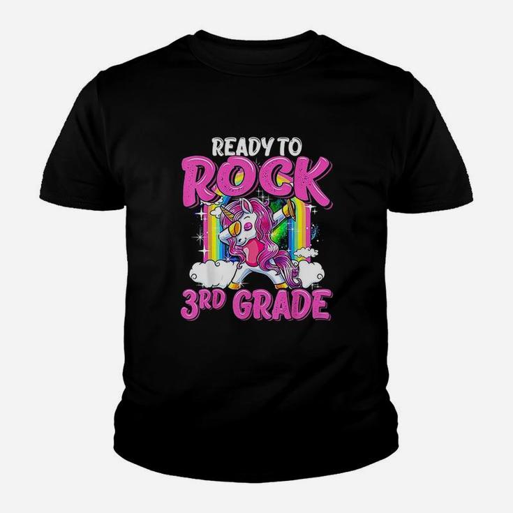 Ready To Rock 3Rd Grade Dabbing Unicorn Back To School Youth T-shirt