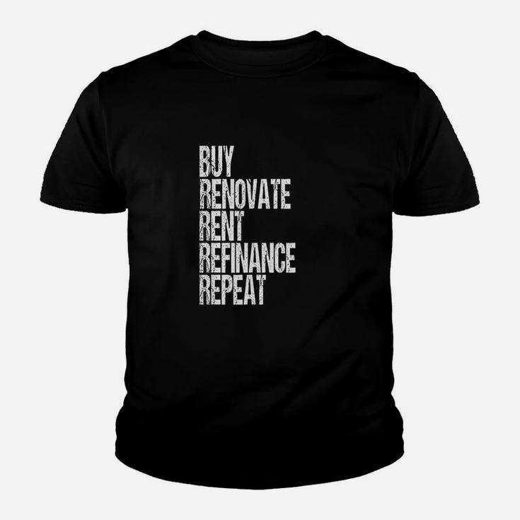 Real Estate Investing Buy Hold Rental Properties Investor Youth T-shirt