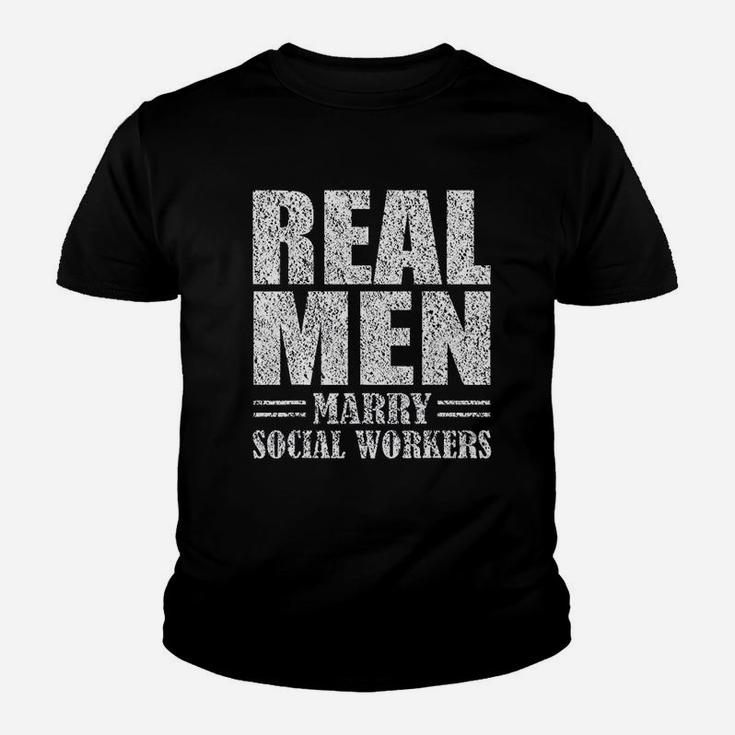 Real Men Marry Social Workers Youth T-shirt