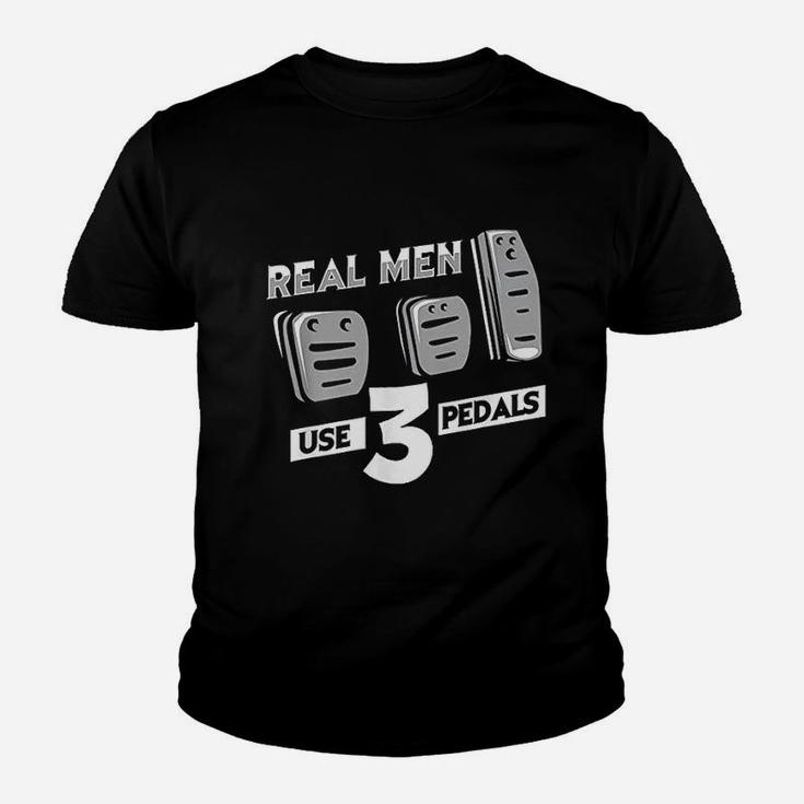Real Men Use Three Pedals Youth T-shirt