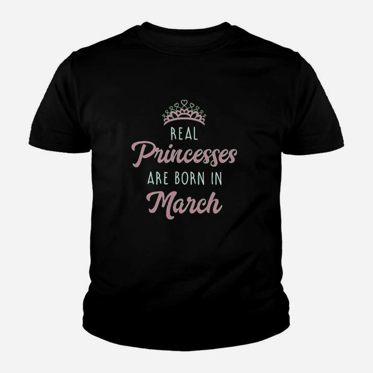 Real Princesses Are Born In March Youth T-shirt